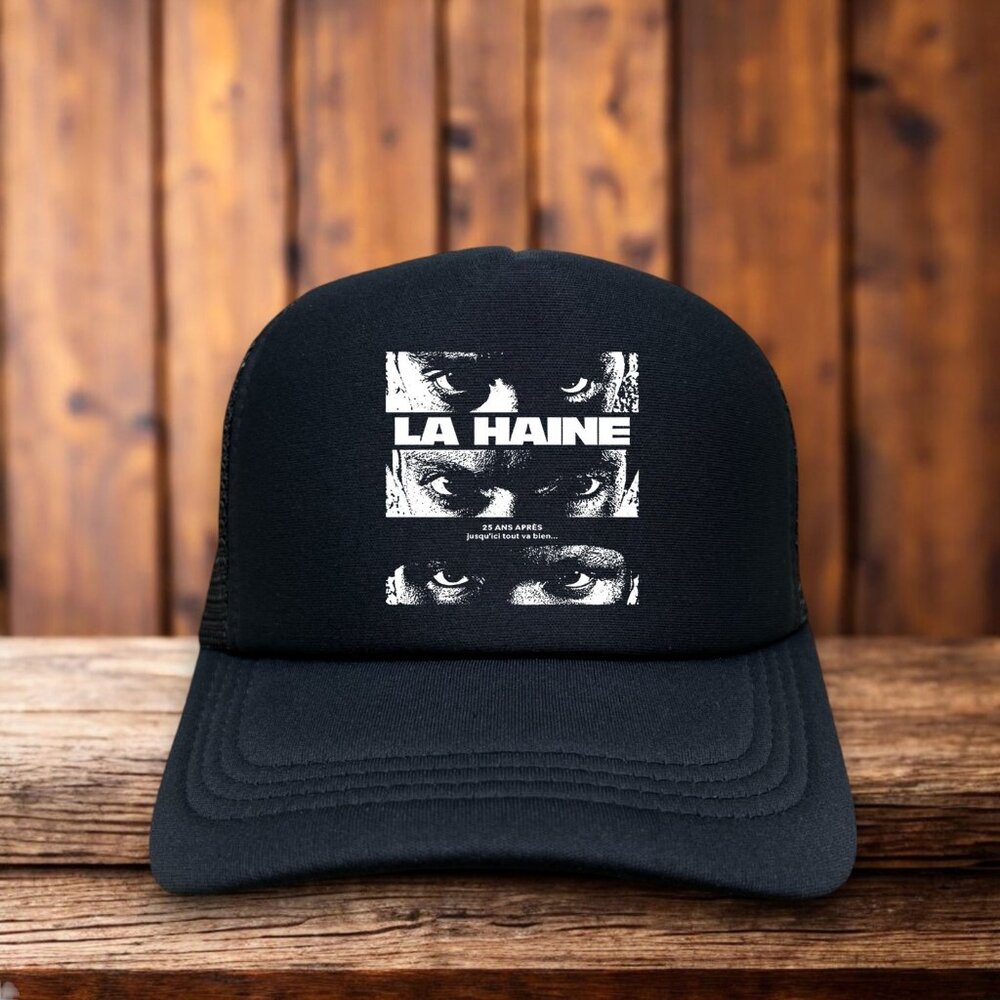 La Haine Mens Trucker Hat Black 90s French Film Police Brutality Justice Cap